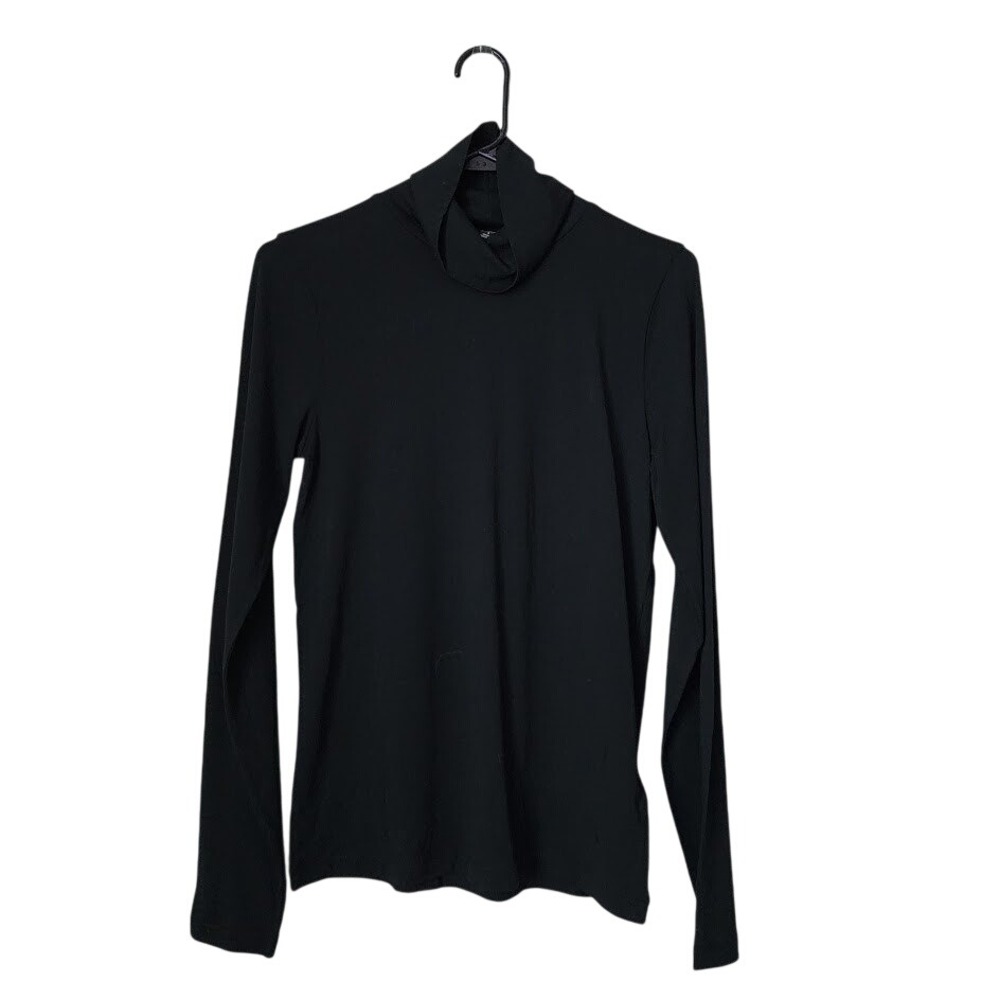 J.CREW Classic Tissue Turtleneck Shirts Black Layering Tee LOT OF 2 S